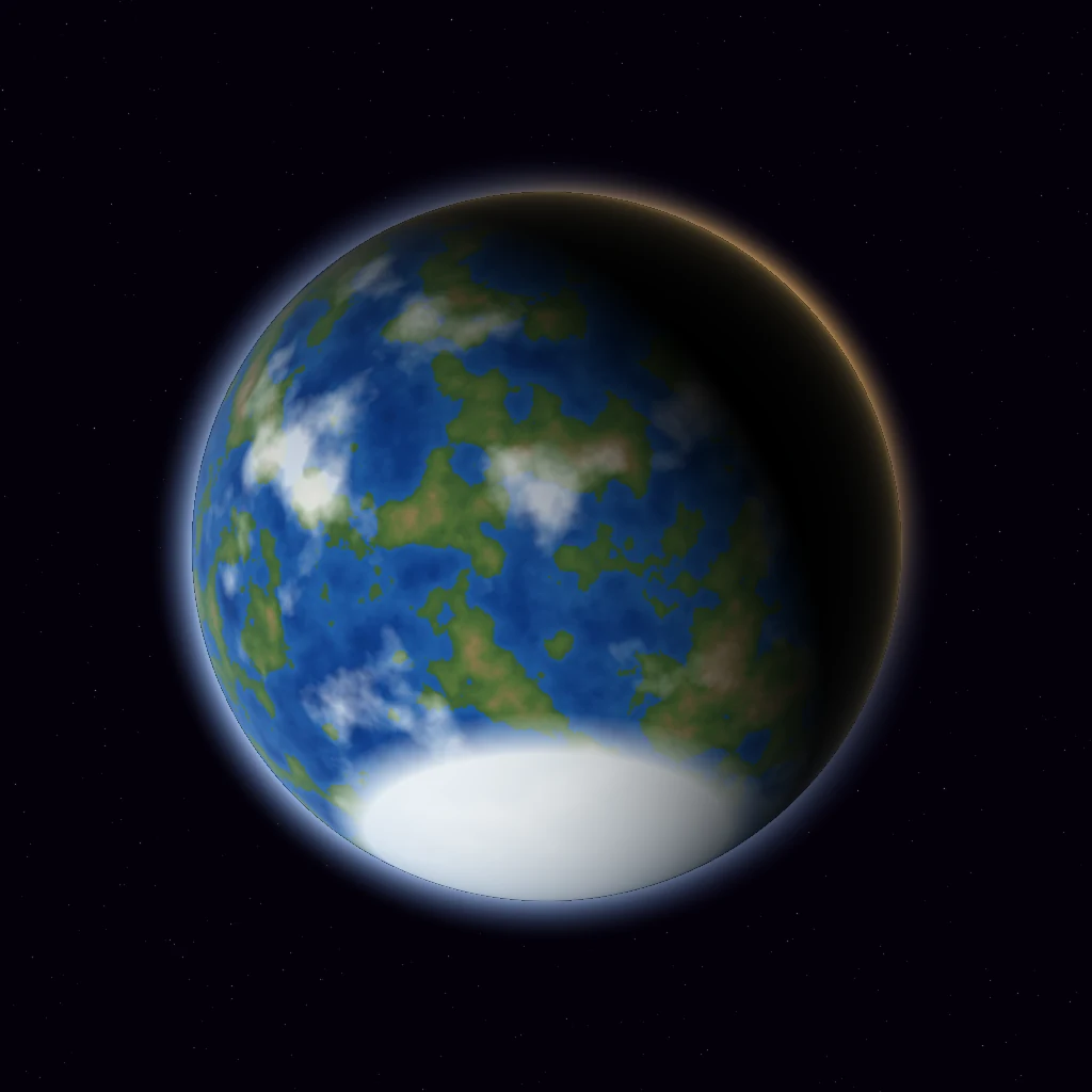 Full Earth sphere rendered in deep space for the 7.83 Hz listening artwork.